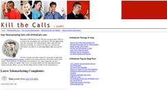 Desktop Screenshot of killthecalls.com