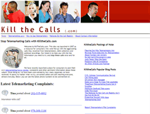 Tablet Screenshot of killthecalls.com